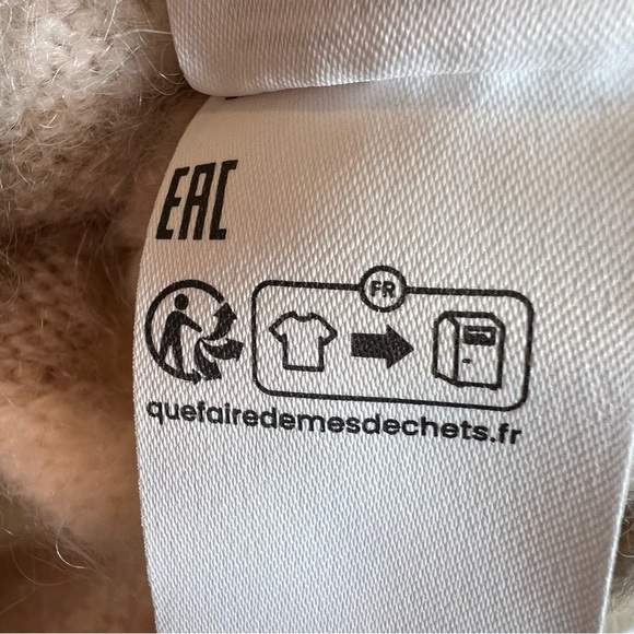 Sandro Paris Checkered Knit Mohair Sweater Size Medium - Picture 11 of 11